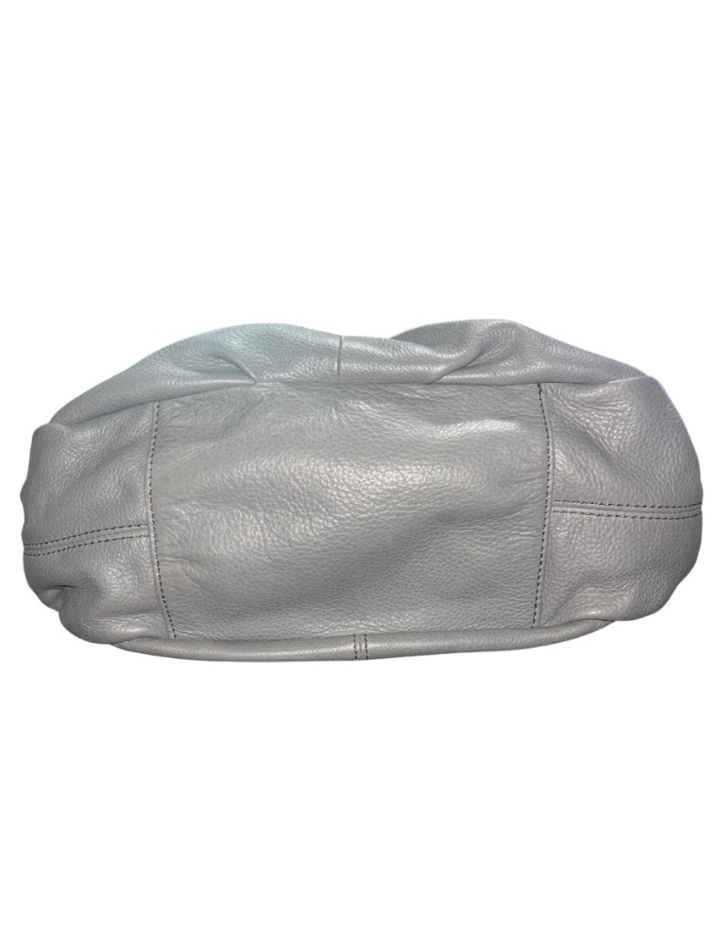 ✨$225! B. Makowsky Gray Pebbled Leather Hobo Bag Braided Strap Ruching✨ - Picture 13 of 14